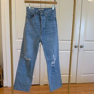 Levi's Women's Ribcage Straight Ankle Jeans - Light Blue